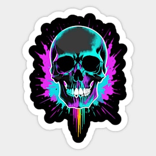 Neon skull Sticker